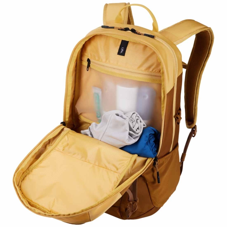 Dwukomorowy plecak miejski na laptopa Thule EnRoute 23L - Ochre/Golden