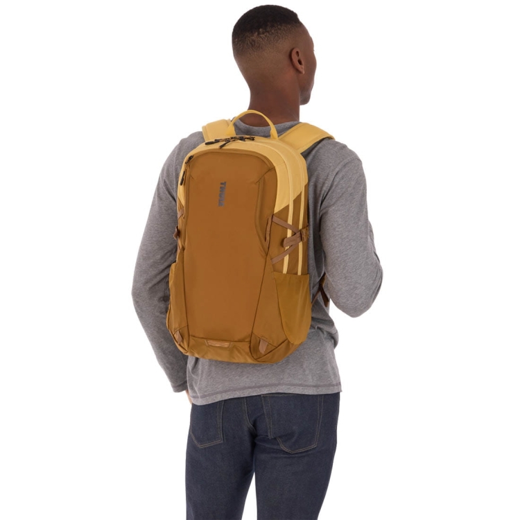 Dwukomorowy plecak miejski na laptopa Thule EnRoute 23L - Ochre/Golden
