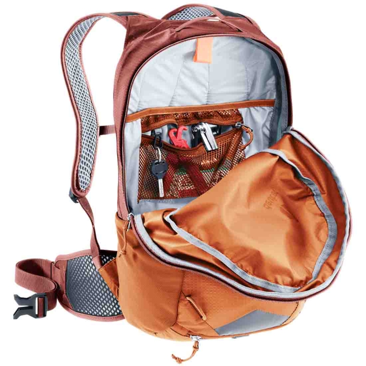 Lekki plecak rowerowy Deuter Race 16 - Chestnut Redwood