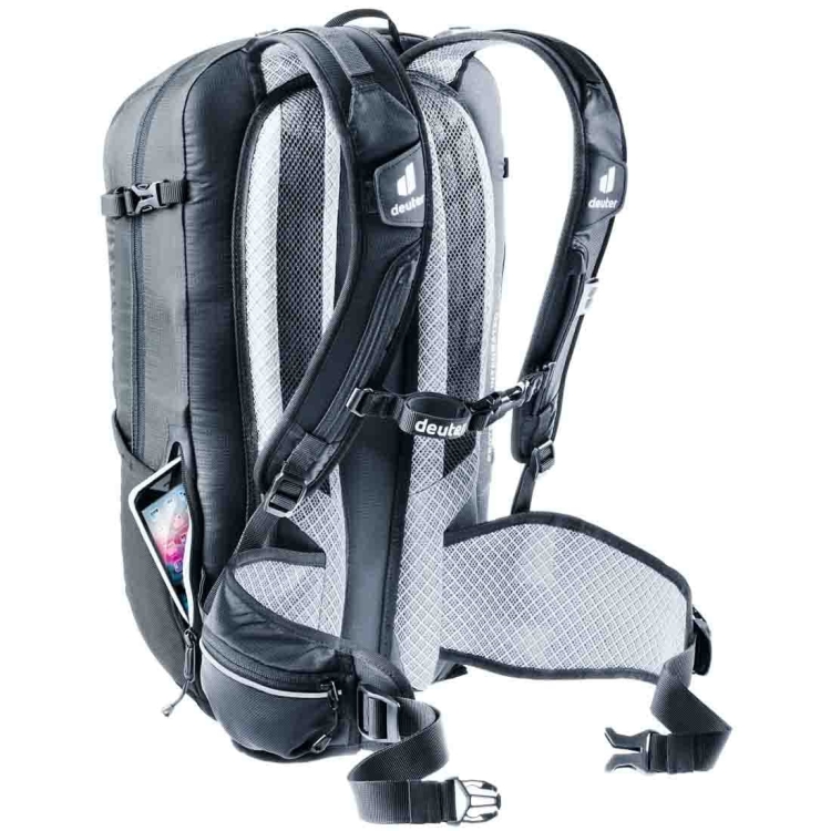 Lekki plecak rowerowy z protektorem Deuter Flyt 14 - Graphite Black