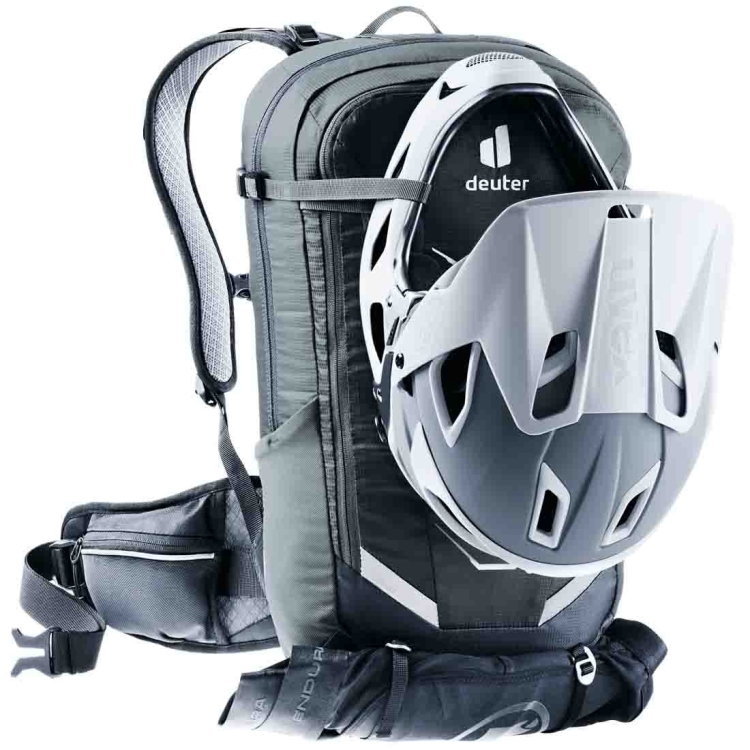 Lekki plecak rowerowy z protektorem Deuter Flyt 14 - Graphite Black