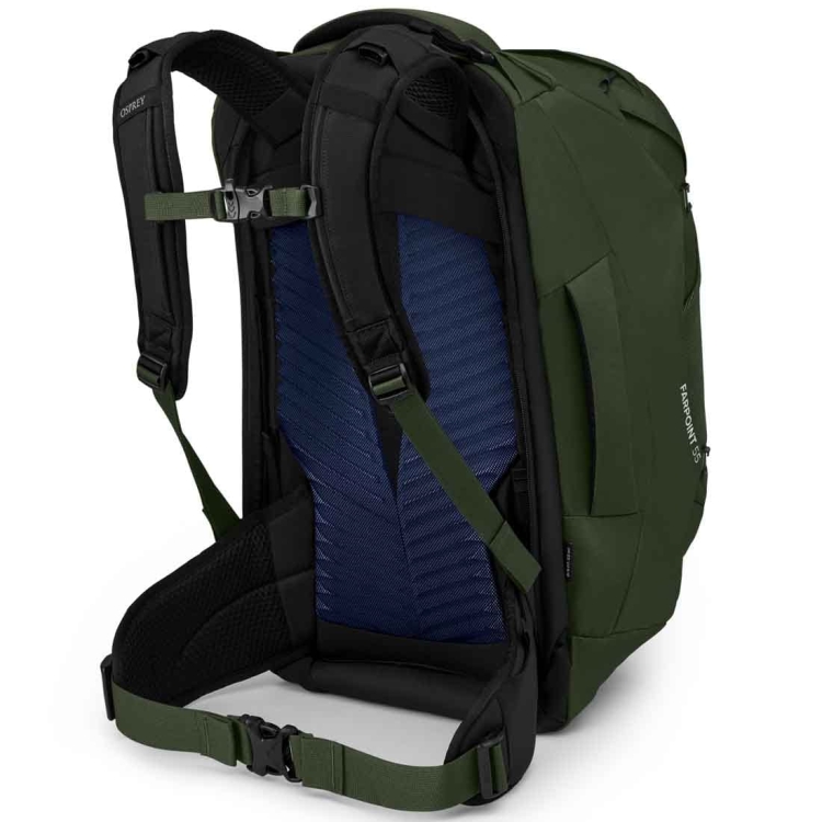 Męski plecak podróżny Osprey Farpoint 55 – Gopher Green