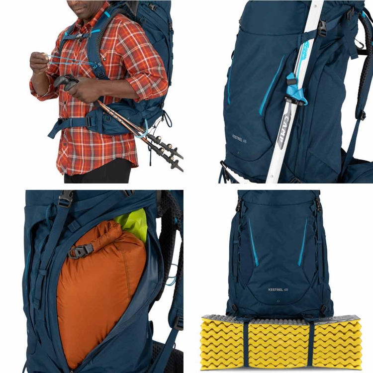 Plecak trekkingowy Osprey Kestrel 48 L/XL - Black