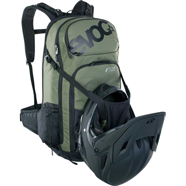 Plecak rowerowy z protektorem Evoc FR Tour E-RIDE 30 - Dark Olive-Black M/L