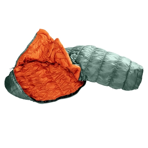 Śpiwór syntetyczny Deuter Exosphere +4° LONG - Prawy Sage-Paprika