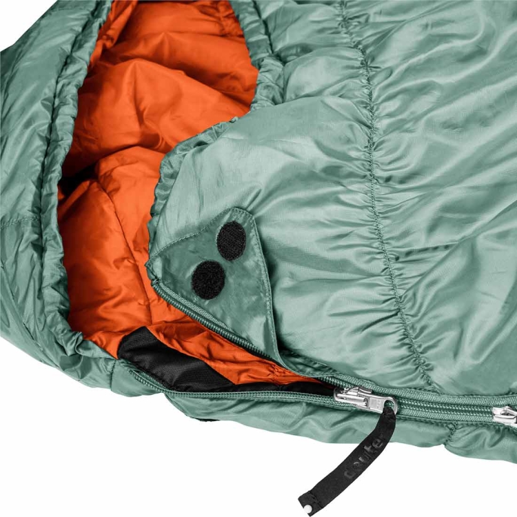 Śpiwór dla wysokich Deuter Exosphere +4° LONG - Lewy Sage-Paprika