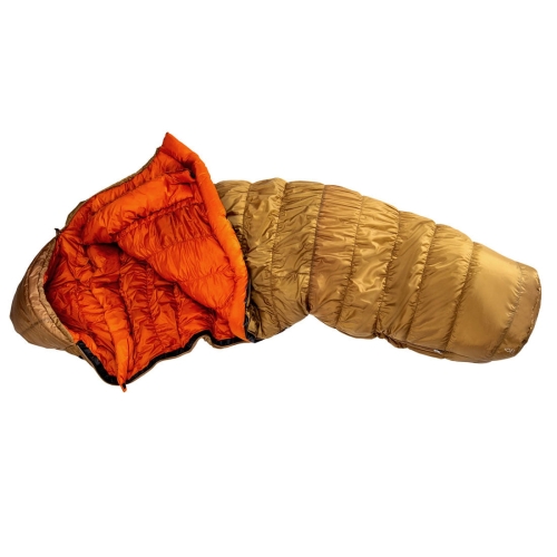 Śpiwór dla wysokich Deuter Exosphere -11° LONG - Prawy Almond-Paprika