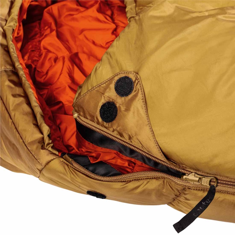 Śpiwór dla wysokich Deuter Exosphere -11° LONG - Lewy Almond-Paprika