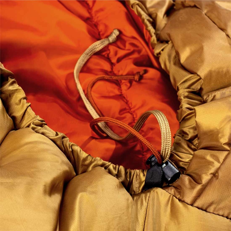Śpiwór dla wysokich Deuter Exosphere -11° LONG - Lewy Almond-Paprika
