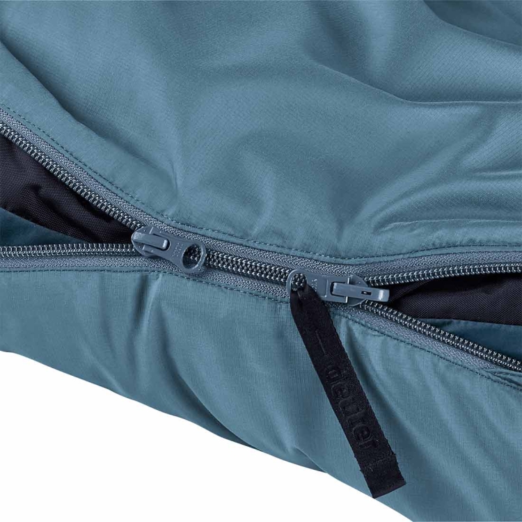 Letni śpiwór dla wysokich Deuter Orbit +5° LONG - Lewy Atlantic-Ink