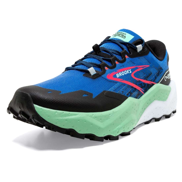 Męskie buty do biegania Brooks Caldera 7 - Victoria Blue/Black/Spring Bud