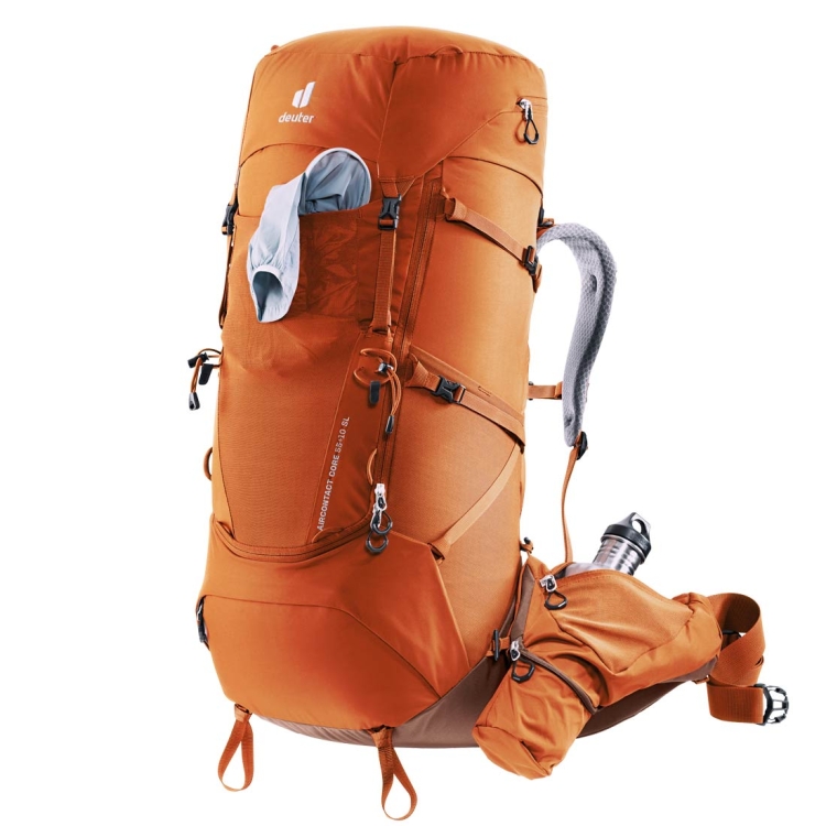 Damski plecak turystyczny Deuter Aircontact Core 55+10 SL - Chestnut-Umbra