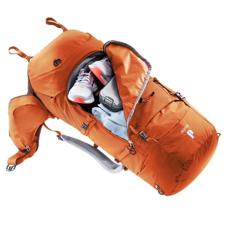 Damski plecak turystyczny Deuter Aircontact Core 55+10 SL - Chestnut-Umbra