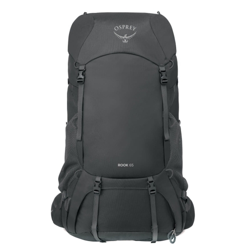 Męski plecak trekkingowy Osprey Rook 65 - Dark Charcoal/Silver Lining
