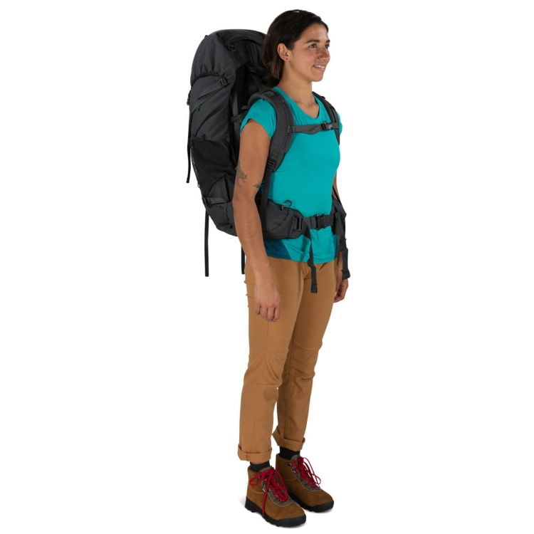 Damski plecak dwukomorowy Osprey Renn 50 - Dark Charcoal/Gray Wolf