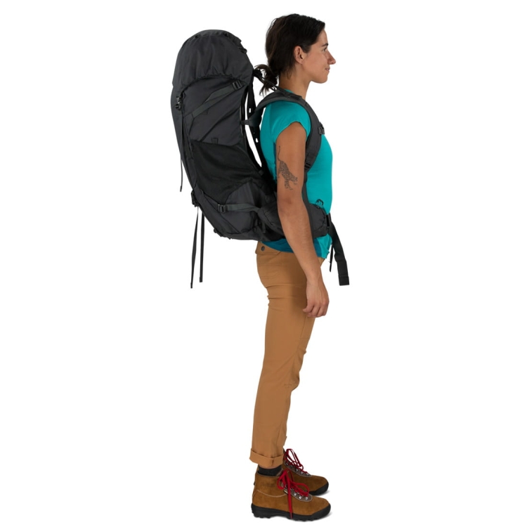 Damski plecak dwukomorowy Osprey Renn 50 - Dark Charcoal/Gray Wolf