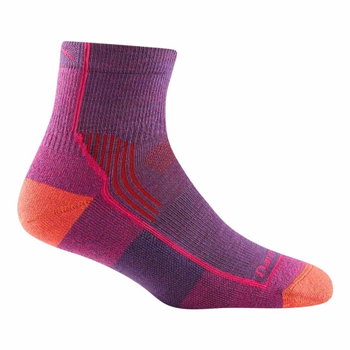 Damskie skarpety trekkingowe Darn Tough Women's Hiker Quarter Midweight Hiking Sock - Berry