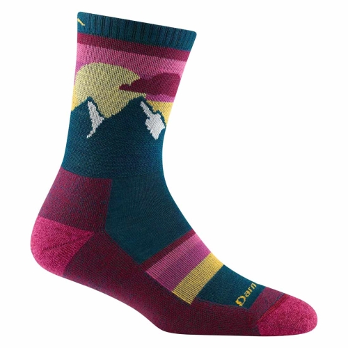 Damskie skarpety trekkingowe Darn Tough Women's Sunset Ledge Micro Crew Lightweight Hiking Sock - Dark Teal