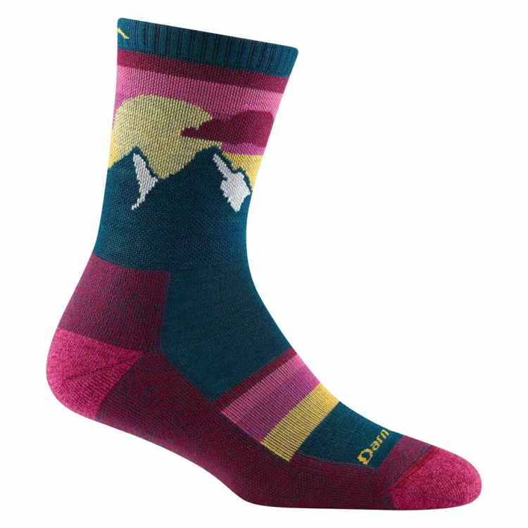 Damskie skarpety trekkingowe Darn Tough Women's Sunset Ledge Micro Crew Lightweight Hiking Sock - Dark Teal