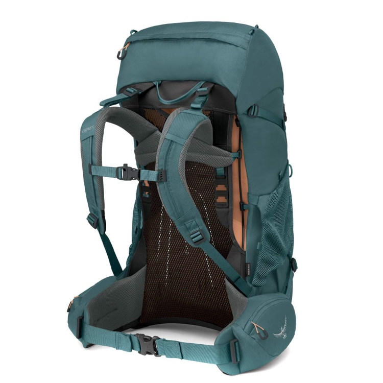 Damski plecak dwukomorowy Osprey Renn 50 - Cascade Blue/Melon Orange