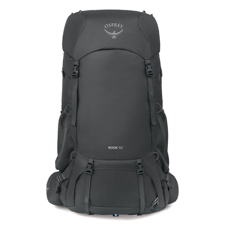 Męski plecak turystyczny Osprey Rook 50 - Dark Charcoal/Silver Lining