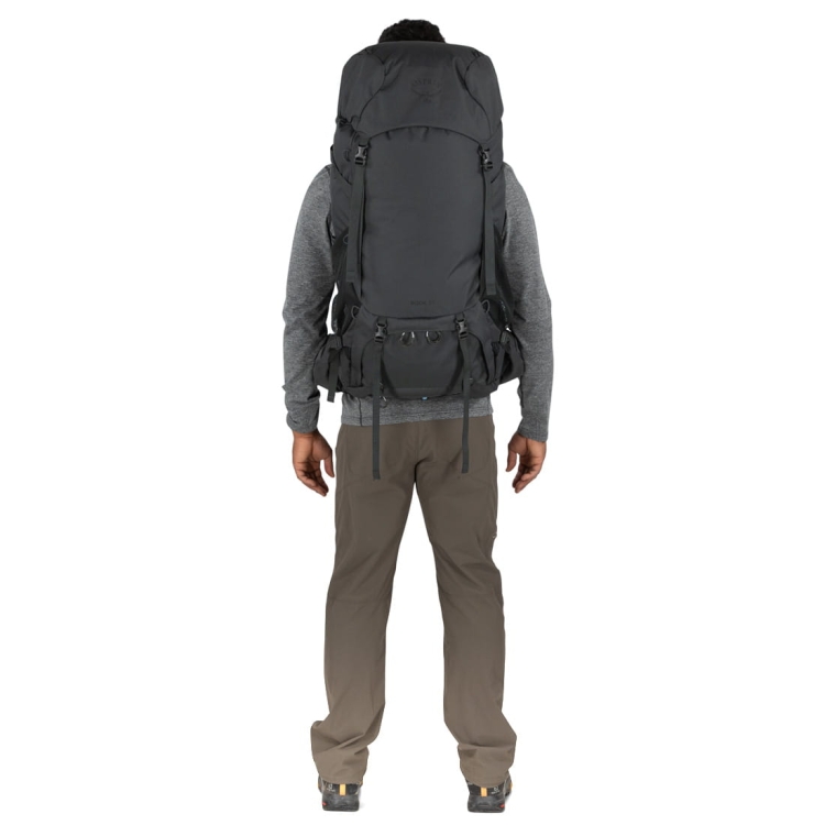 Męski plecak turystyczny Osprey Rook 50 - Dark Charcoal/Silver Lining