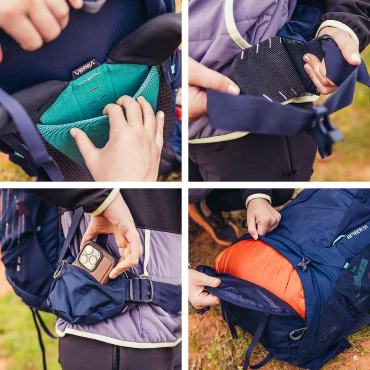 Damski plecak turystyczny Gregory Amber 54 - Coral Blue