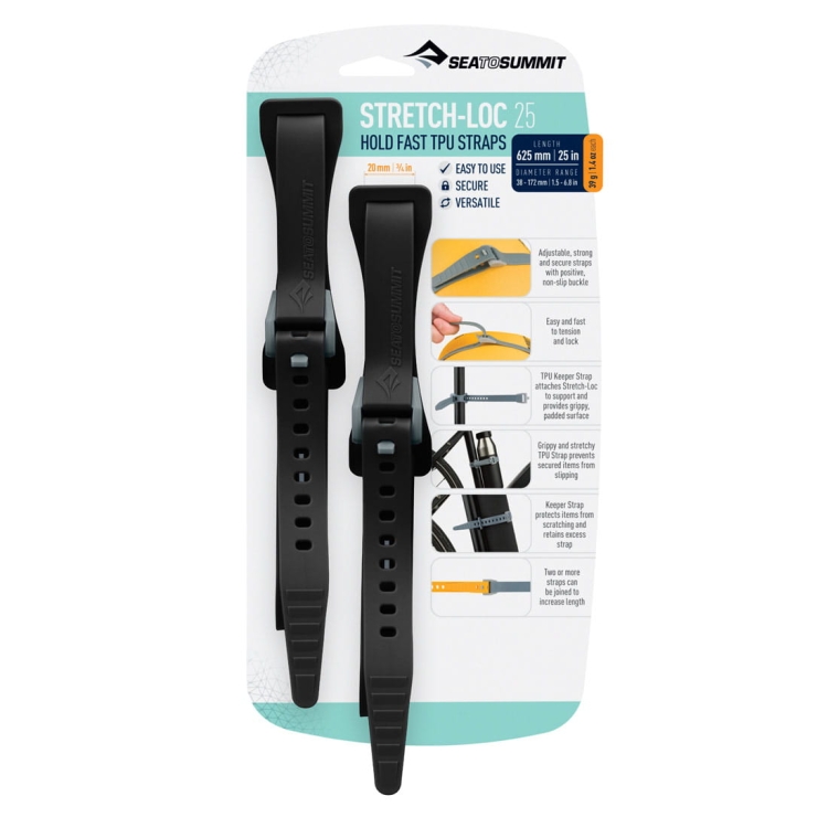 Pasy mocujące Sea To Summit Stretch-Loc 25 – Black