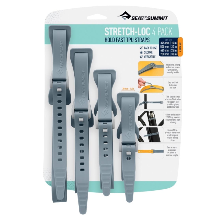 Zestaw pasów mocujących Sea To Summit Stretch-Loc – 4 Pack – Dusk