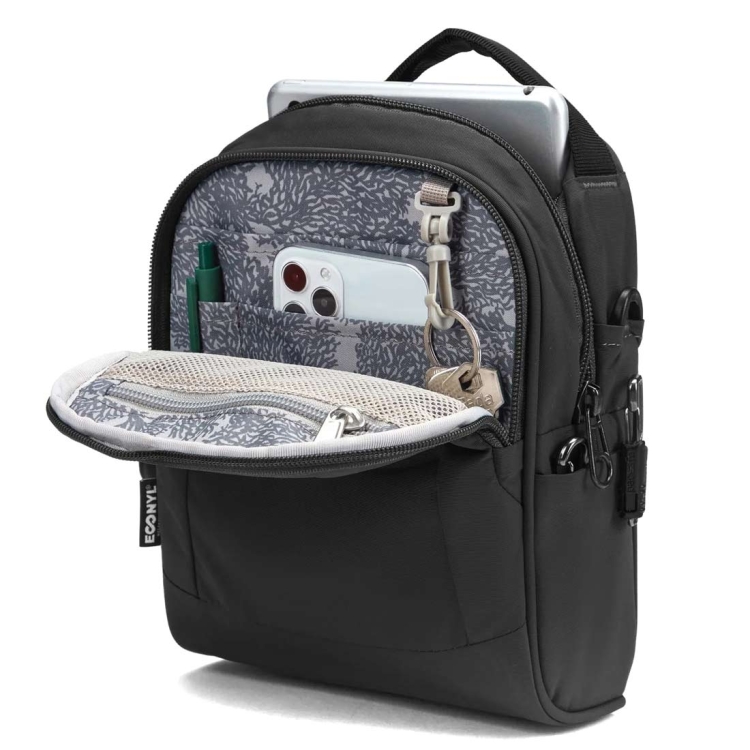 Torebka miejska z zabezpieczeniami Pacsafe LS100 - Black