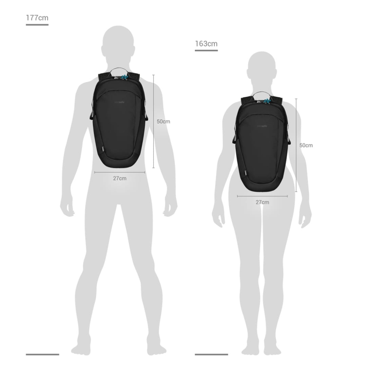 Antykradzieżowy plecak turystyczny Pacsafe ECO 25 – Black