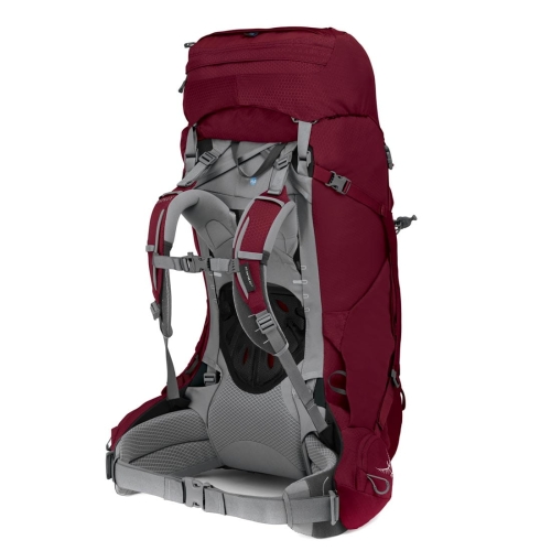 Dwukomorowy plecak damski Osprey Ariel 65 WXS/S - Claret Red