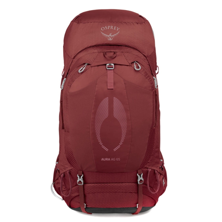 Damski plecak trekingowy Osprey Aura AG 65 WXS/S - Berry Sorbet Red