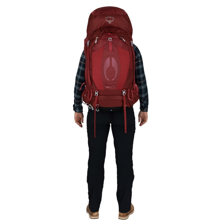 Damski plecak trekingowy Osprey Aura AG 65 WXS/S - Berry Sorbet Red
