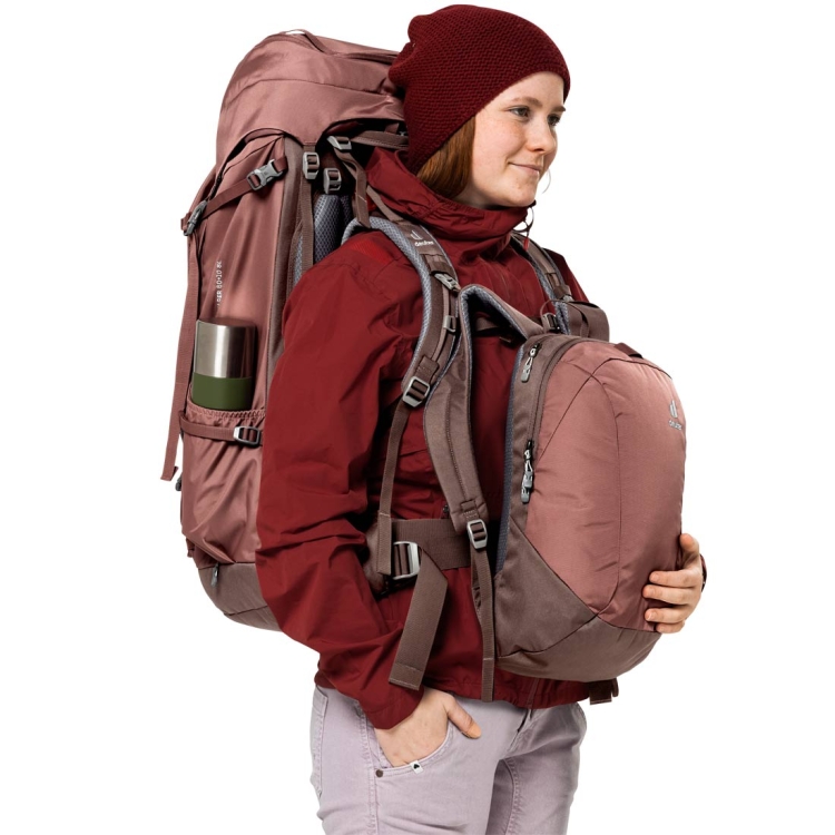 Damski plecak transportowy Deuter Voyager 60+10 SL - Caspia-Raisin
