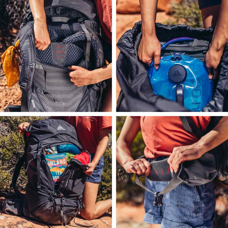 Damski plecak trekingowy Gregory Deva 80 Pro S - Lava Grey