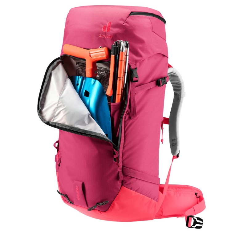 Damski plecak freeridowy Deuter Freescape Pro 38+ SL - Ruby-Hibiscus