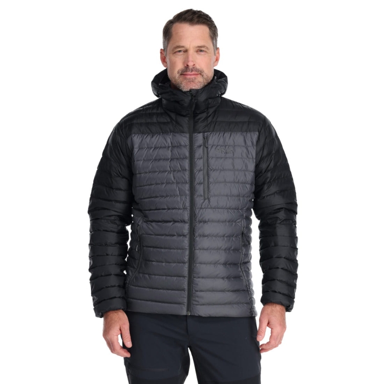 Kurtka puchowa RAB Microlight Alpine Jacket - Black/Graphene