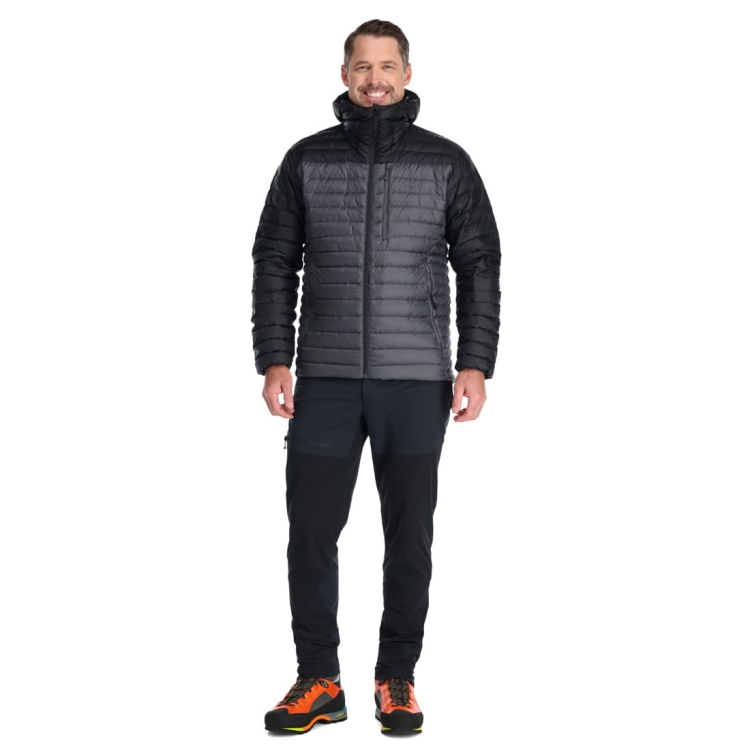 Kurtka puchowa RAB Microlight Alpine Jacket - Black/Graphene