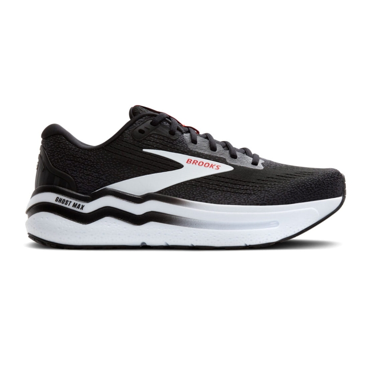 Męskie buty do biegania Brooks Ghost Max 2 – Black/White/Fiery Red