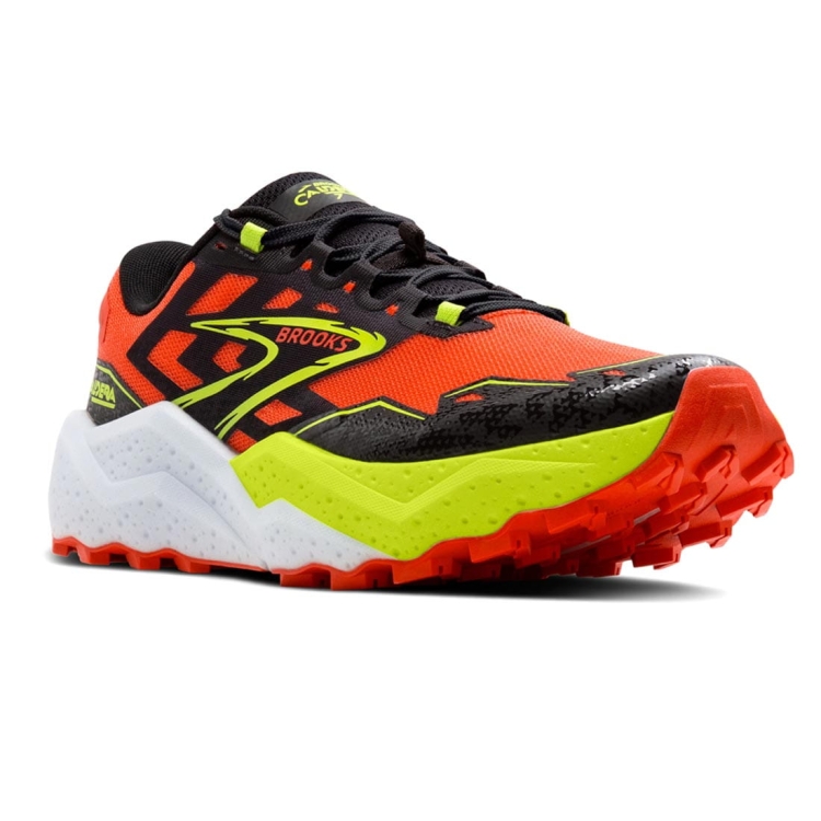 Męskie buty do biegania Brooks Caldera 7 - Cherry Tomato/Phantom/Lime