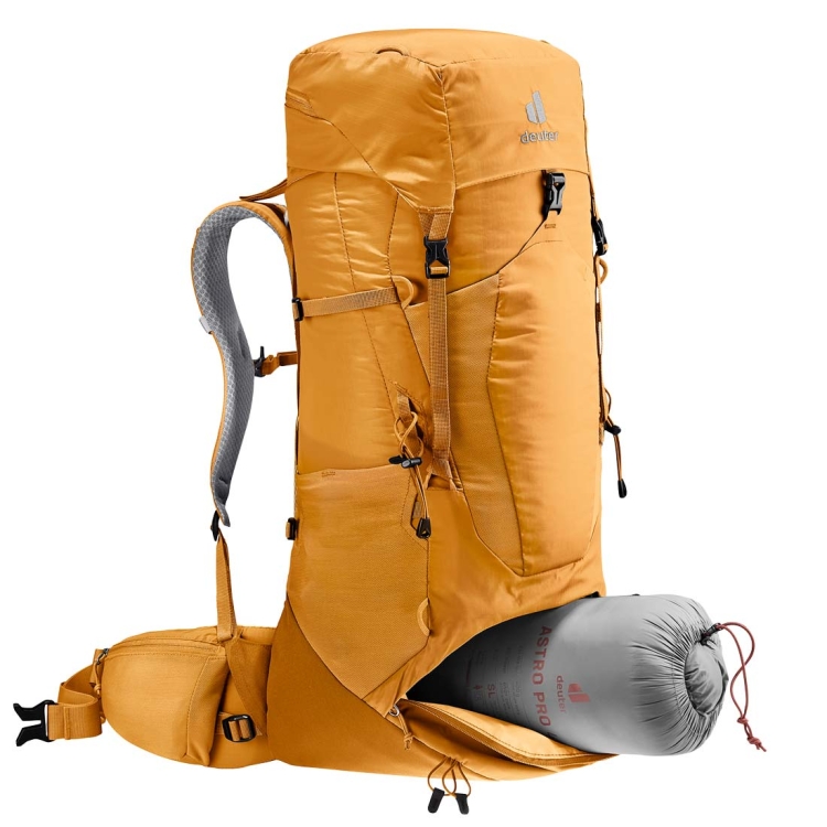 Dwukomorowy plecak turystyczny Deuter Aircontact Lite 40+10 - Amber-Maple