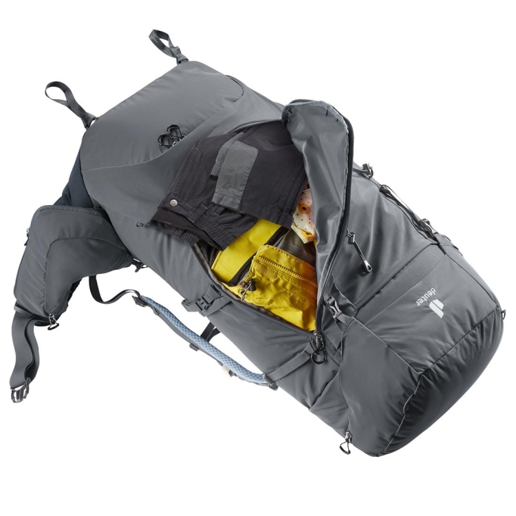 Damski plecak turystyczny Deuter Aircontact Core 65+10 SL - Graphite-Black