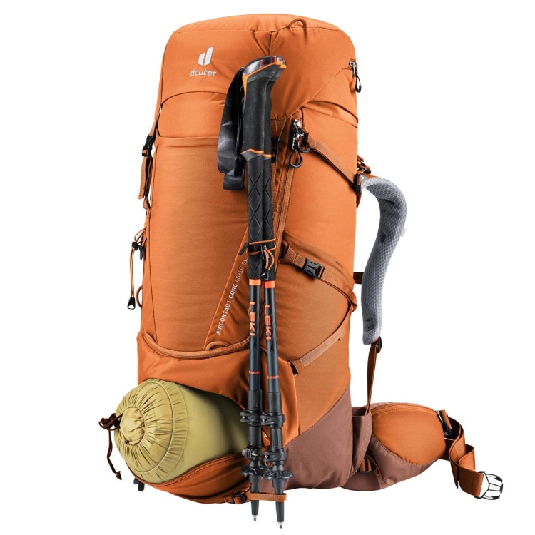 Damski plecak turystyczny Deuter Aircontact Core 45+10 SL - Chestnut-Umbra