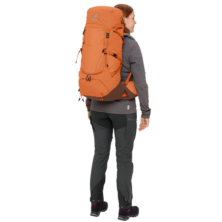 Damski plecak turystyczny Deuter Aircontact Core 45+10 SL - Chestnut-Umbra