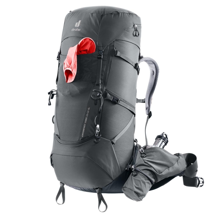 Damski plecak turystyczny Deuter Aircontact Core 55+10 SL - Graphite-Black