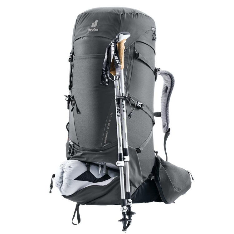 Damski plecak turystyczny Deuter Aircontact Core 55+10 SL - Graphite-Black
