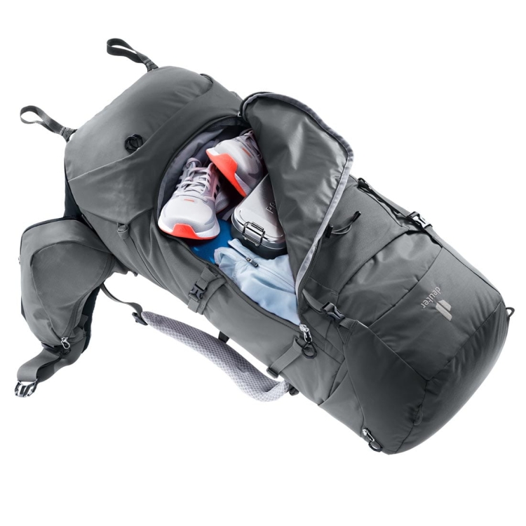 Damski plecak turystyczny Deuter Aircontact Core 55+10 SL - Graphite-Black
