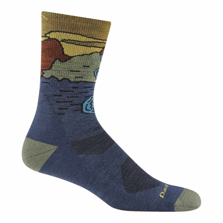 Męskie skarpety trekkingowe Darn Tough M'S Chasing Waterfalls Micro Crew Lightweight Hiking Sock – Denim