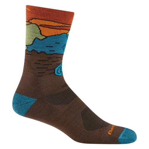 Męskie skarpety trekkingowe Darn Tough M'S Chasing Waterfalls Micro Crew Lightweight Hiking Sock – Earth